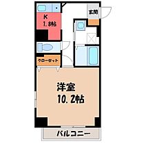 マンション宿郷 II  ｜ 栃木県宇都宮市宿郷2丁目（賃貸マンション1K・4階・35.46㎡） その2