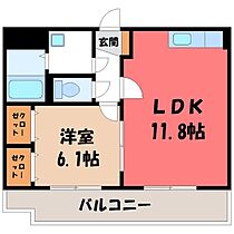 Y＆M VillaWhite  ｜ 栃木県小山市花垣町2丁目（賃貸マンション1LDK・3階・41.42㎡） その2