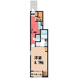 JR東北本線 雀宮駅 徒歩12分 1階/-