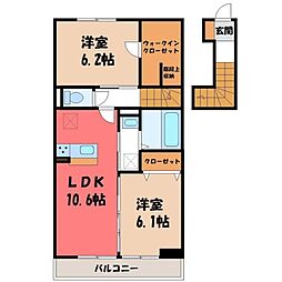 JR東北本線 宇都宮駅 バス29分 姿川第二小学校前下車 徒歩7分 2階/-
