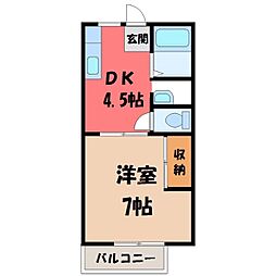 JR東北本線 宝積寺駅 徒歩25分 1階/-