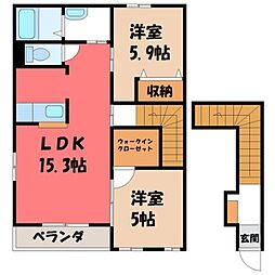 東武宇都宮線 壬生駅 徒歩21分 2階/-
