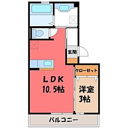 プライムステージ 1LDKの間取図画像