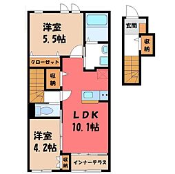 JR東北本線 宇都宮駅 バス13分 下栗下車 徒歩9分 2階/-