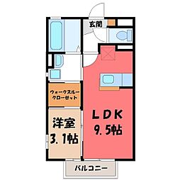 ブランクロス8 1SKの間取図画像