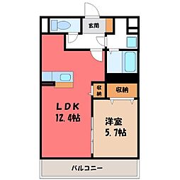 ドムスマーネ 1LDKの間取図画像