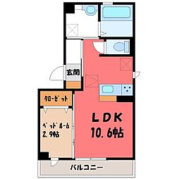 宇都宮芳賀ライトレール線 駅東公園前駅 徒歩22分 1階/-