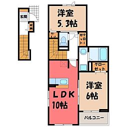 ハイライフ1 2LDKの間取図画像