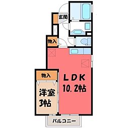 アーバンライフコート2 1LDKの間取図画像