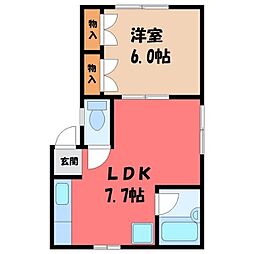 JR東北本線 宇都宮駅 徒歩18分 2階/-