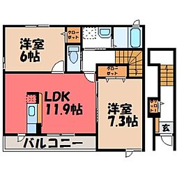 JR東北本線 間々田駅 徒歩12分 2階/-