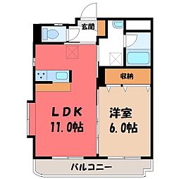 JR日光線 鹿沼駅 バス7分 上野原下車 徒歩4分 1階/-