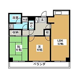 YTパレス西葛西 2LDKの間取図画像
