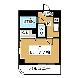 KMコート 1Kの間取図画像