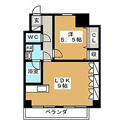 プリマベェーラ 1LDKの間取図画像