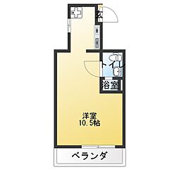 プリマベェーラ ワンルームの間取図画像