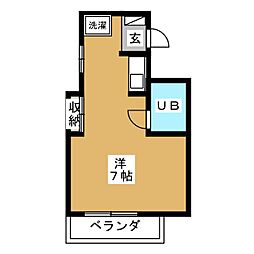 プリマベェーラ ワンルームの間取図画像