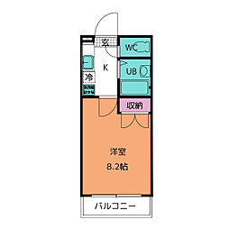 5・マルゴ 1Kの間取図画像