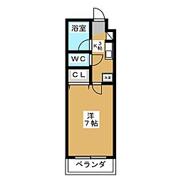 サン・マルゴ 1Kの間取図画像