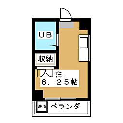 ベイサイド・レジデンス ワンルームの間取図画像