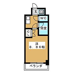 サリエラ 1Kの間取図画像