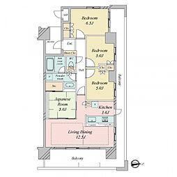 グランドメゾン四條畷ゲートハウス 4LDKの間取図画像
