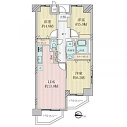 ルネパークプラザ 3LDKの間取図画像