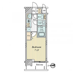 アドバンス京都ソナーレ 1Kの間取図画像