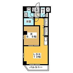 KENEDIX千葉中央 5階1LDKの間取り