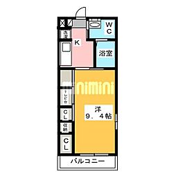 リブリ・フェニックス 1Kの間取図画像