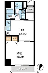 オーキッドレジデンス千葉中央 1DKの間取図画像