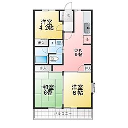 第3大越ビル 3DKの間取図画像
