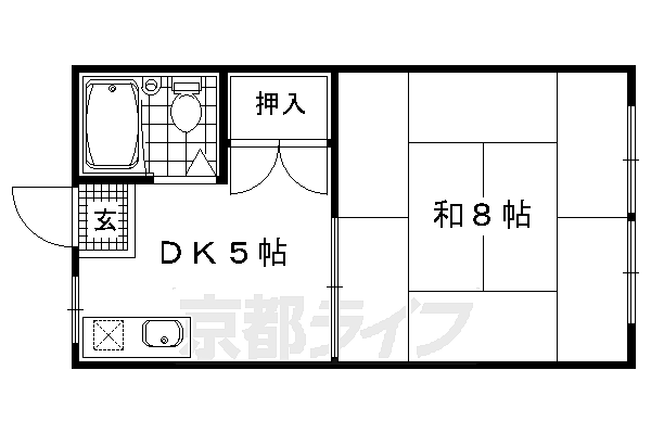 アネックス大竹 501｜京都府京都市中京区壬生西大竹町(賃貸マンション1DK・4階・25.40㎡)の写真 その2