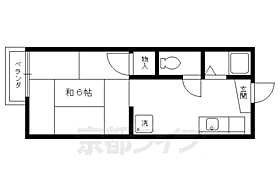 シャルム衣笠 206 ｜ 京都府京都市北区衣笠西開キ町（賃貸アパート1DK・2階・20.85㎡） その2