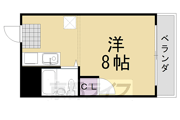 プレステージつかはら 401｜京都府京都市西京区大枝塚原町(賃貸マンション1K・4階・18.83㎡)の写真 その2