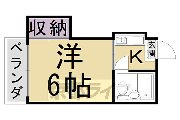 コーポマツモト 202｜京都府京都市右京区梅津西浦町(賃貸マンション1K・2階・18.00㎡)の写真 その2