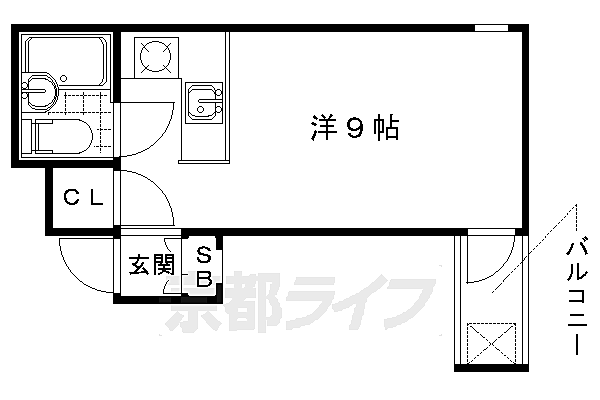 ハルモニア 303｜京都府京都市右京区太秦安井馬塚町(賃貸マンション1R・3階・20.00㎡)の写真 その2