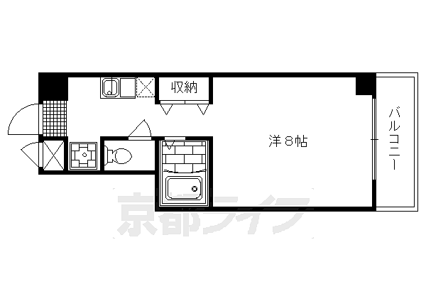 フローラ・ビュー・赤マンマ 302｜京都府京都市右京区嵯峨天龍寺瀬戸川町(賃貸マンション1K・3階・24.09㎡)の写真 その2