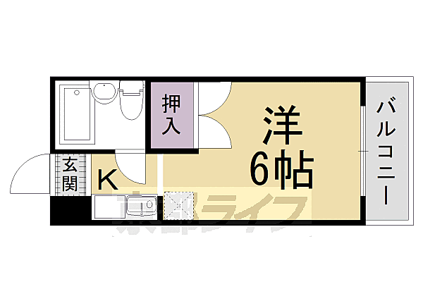 Ｍｏｕｎｔａｉｎ 113｜京都府京都市右京区太秦馬塚町(賃貸マンション1K・1階・17.01㎡)の写真 その2