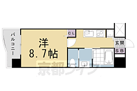 京都府京都市下京区骨屋町（賃貸マンション1K・8階・26.00㎡） その2