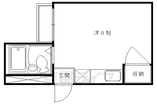 アムズ西京極 302｜京都府京都市右京区西京極火打畑町(賃貸マンション1R・3階・19.34㎡)の写真 その2