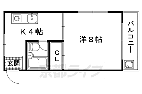 ハイツタケウチ 101 ｜ 京都府京都市北区等持院西町（賃貸マンション1K・1階・22.70㎡） その2