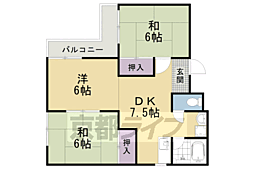 山下マンション 2階3DKの間取り