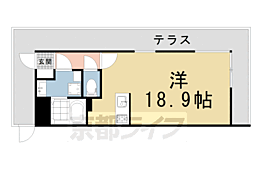 ＳＴＡＮＤＺ金閣寺前 1階ワンルームの間取り