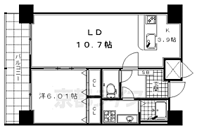 京都府京都市下京区中之町（賃貸マンション1LDK・11階・47.73㎡） その2