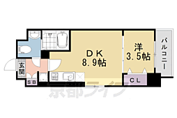CREST TAPP 京都西京極dex 1LDKの間取図画像