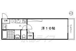 JR山陰本線 梅小路京都西駅 徒歩7分の賃貸マンション 4階1Kの間取り