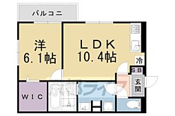 ｃａｓａ　ｓｅｒｅｓａ 2階1LDKの間取り