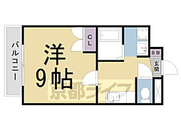 JR山陰本線 二条駅 徒歩5分の賃貸マンション 4階1Kの間取り