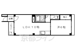 阪急京都本線 大宮駅 徒歩8分の賃貸マンション 5階1LDKの間取り